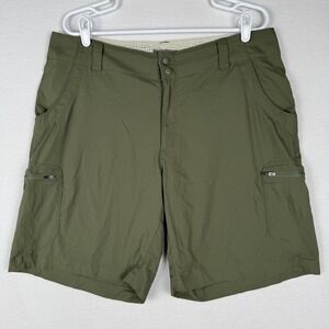 LL Bean Vista Trek Shorts Womens 16 Cargo Hiking Nylon Zipper Pockets 280427